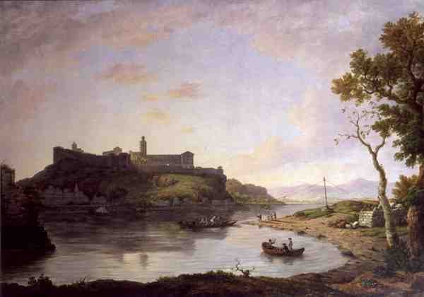 Ville Neuve - Vis a Vis Avignon (olja på duk) av William Marlow