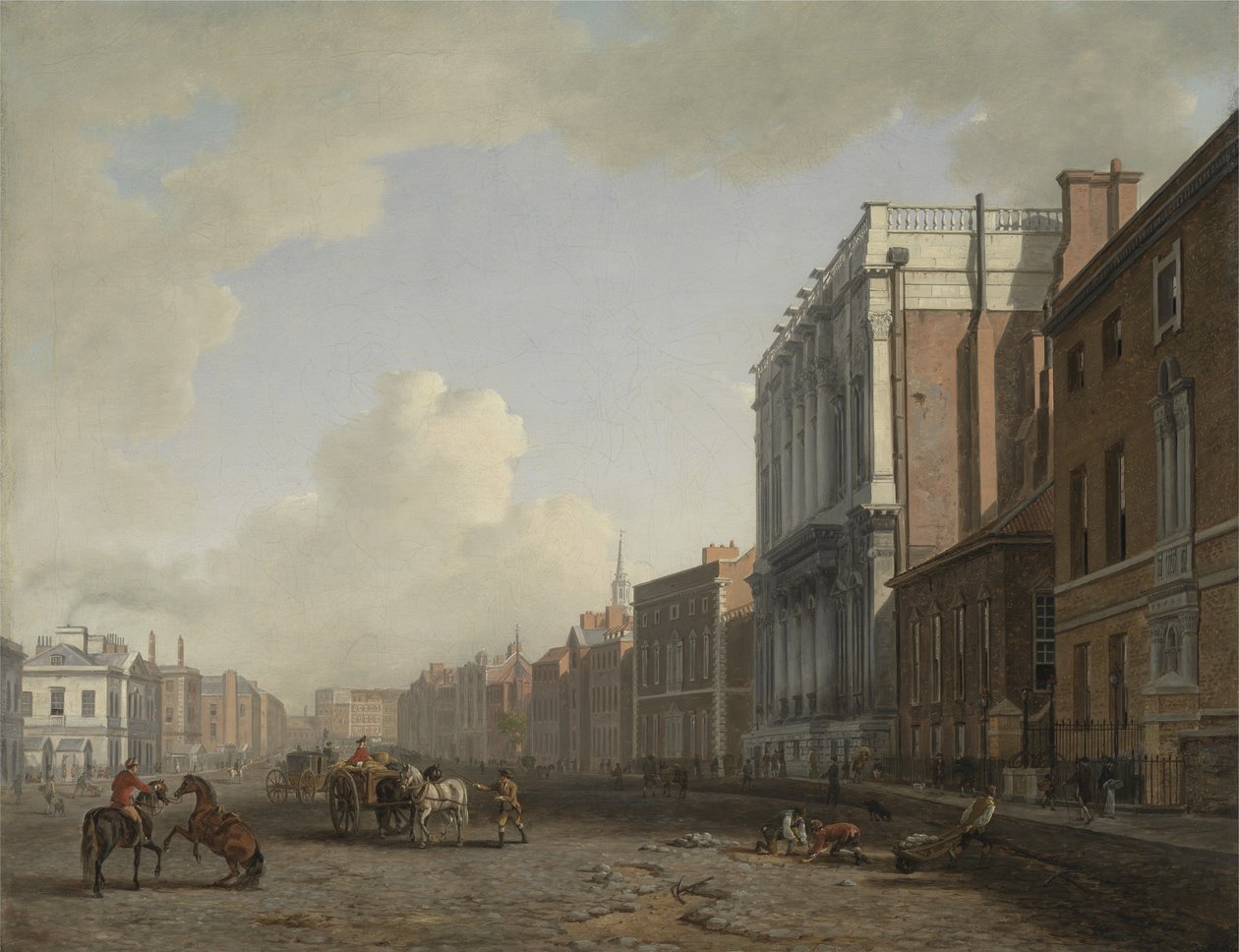 Whitehall, Looking Northeast, ca 1775 (olja på duk) av William Marlow
