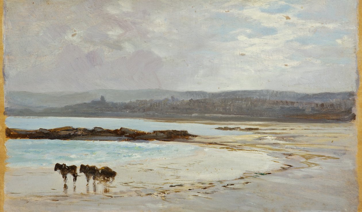 Strand vid lågvatten: Kväll av William Matthew Hale