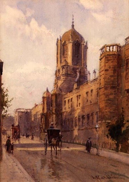Christ Church, Oxford (akvarell på papper) av William Matthison