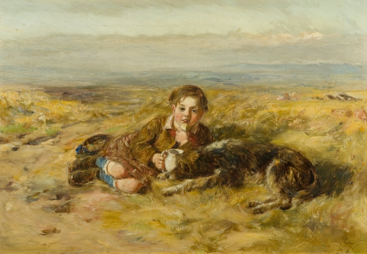 The Wee Herd Laddie [tidigare katalogiserad som pojke och hund] av William McTaggart