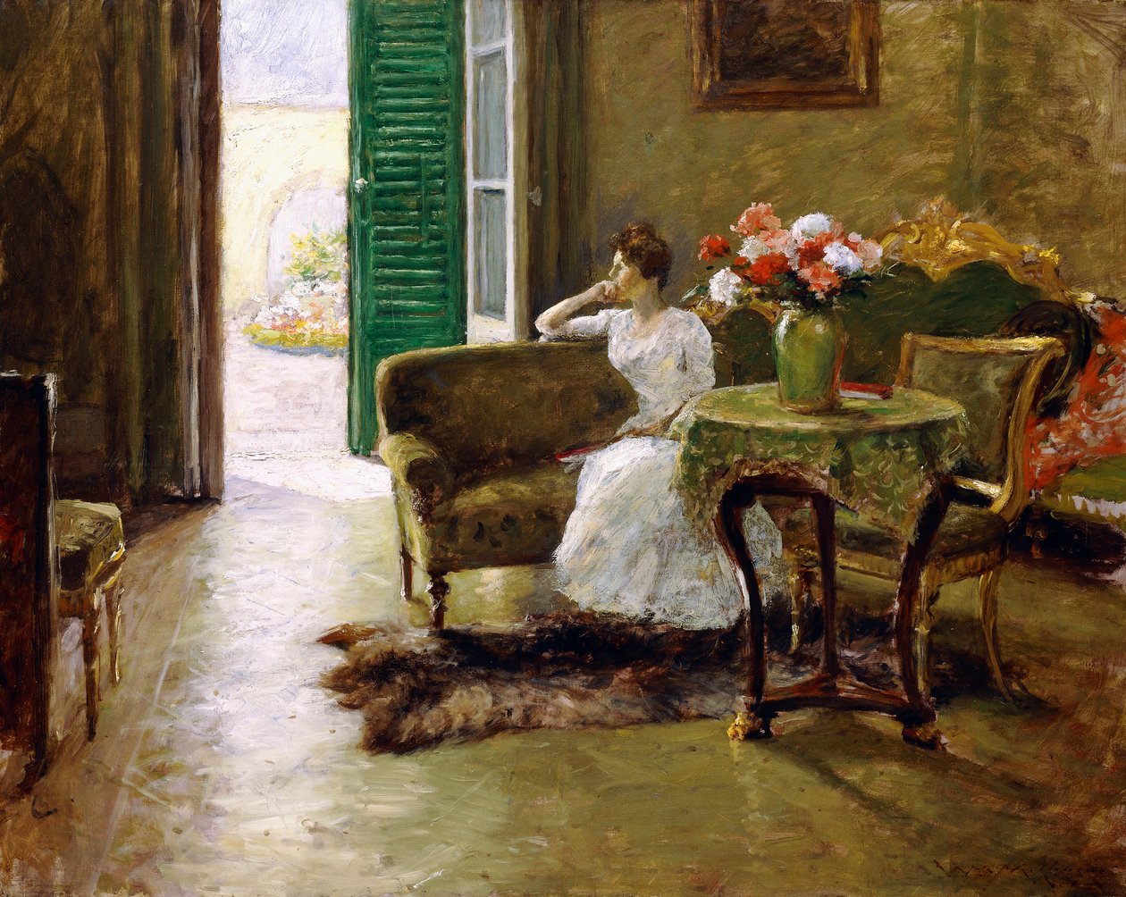 Ett minne - i den italienska villan, av William Merritt Chase