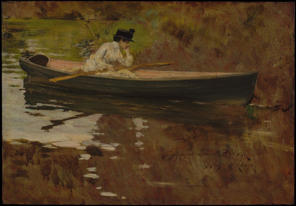 Alice Gerson i Prospect Park av William Merritt Chase