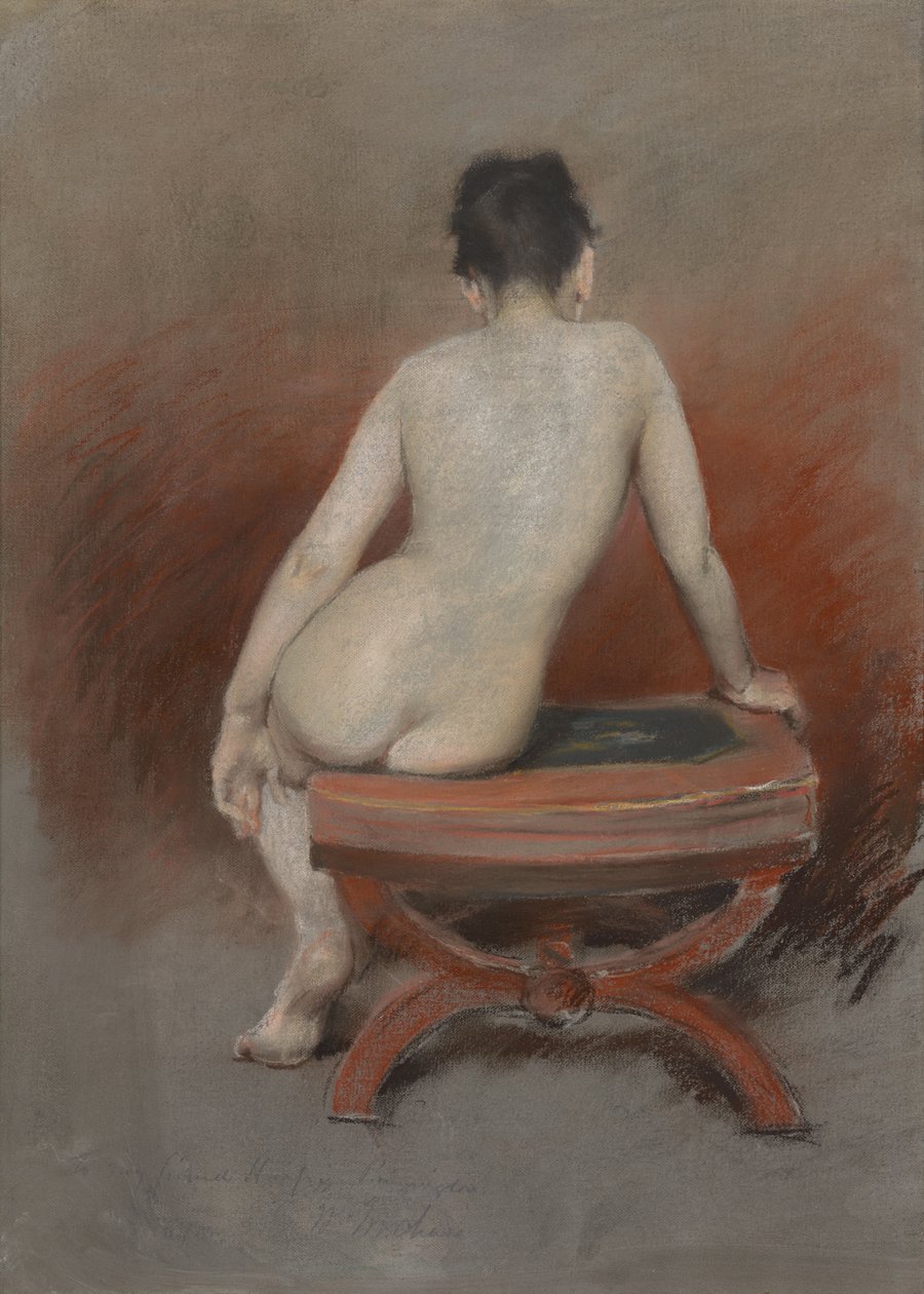 En nakenfigurs rygg av William Merritt Chase
