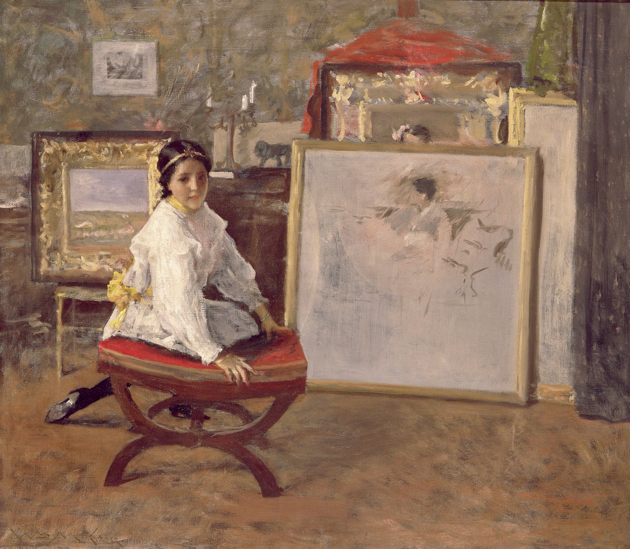 Did You Speak To Me, ca 1897 (olja på duk) av William Merritt Chase