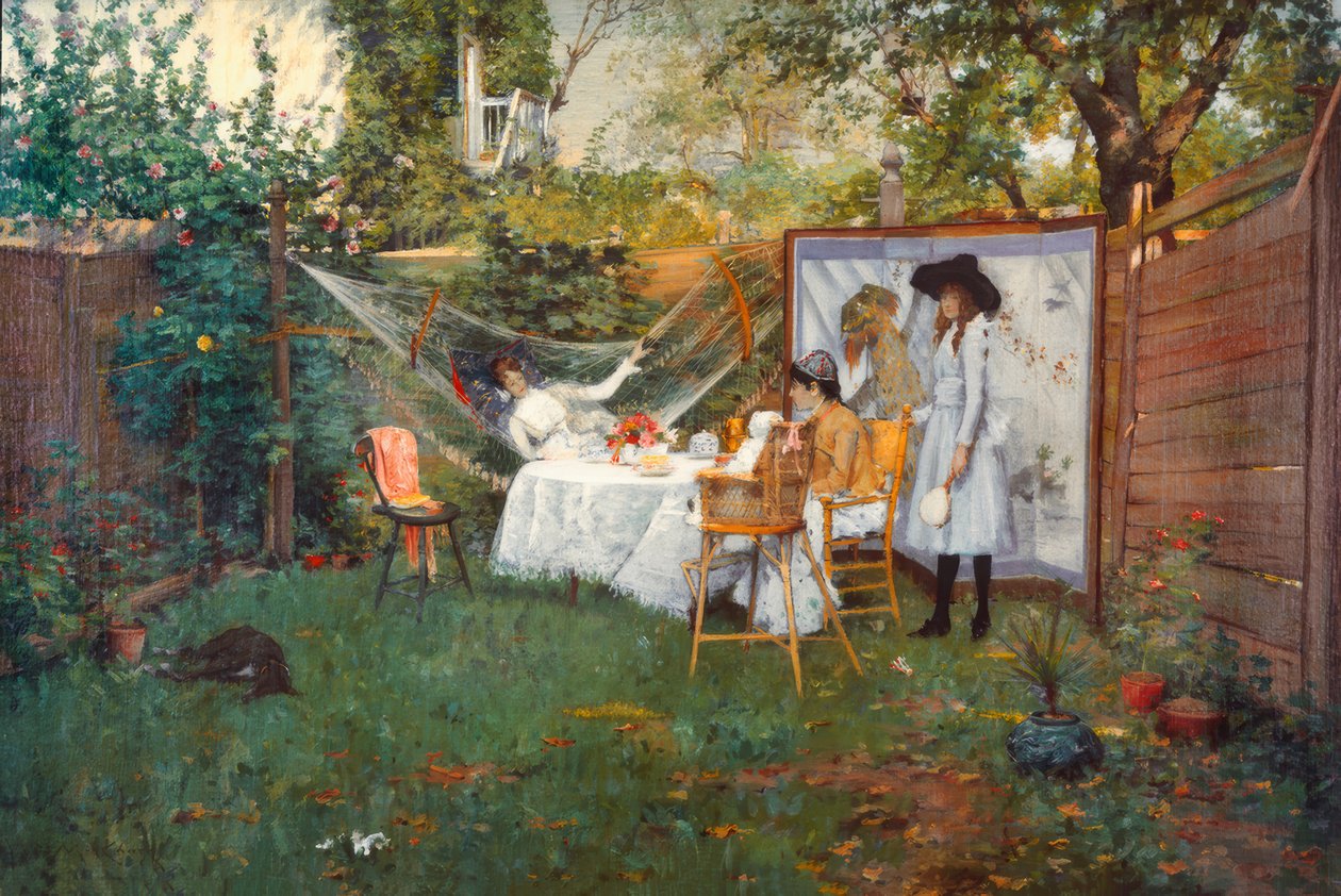 Frukost utomhus av William Merritt Chase