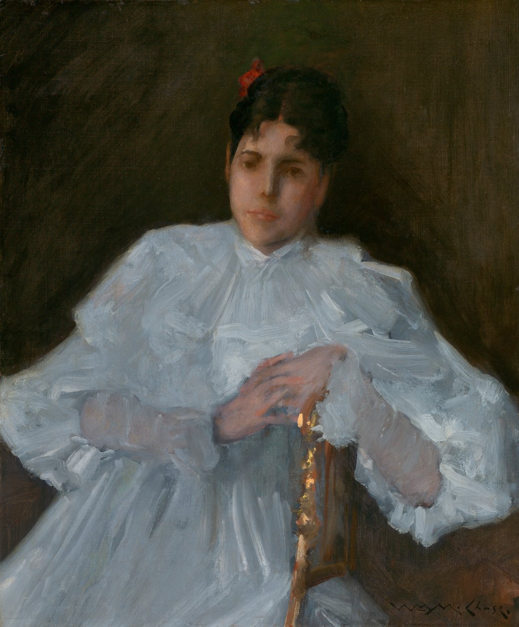Flicka i vitt, ca. 1890. av William Merritt Chase