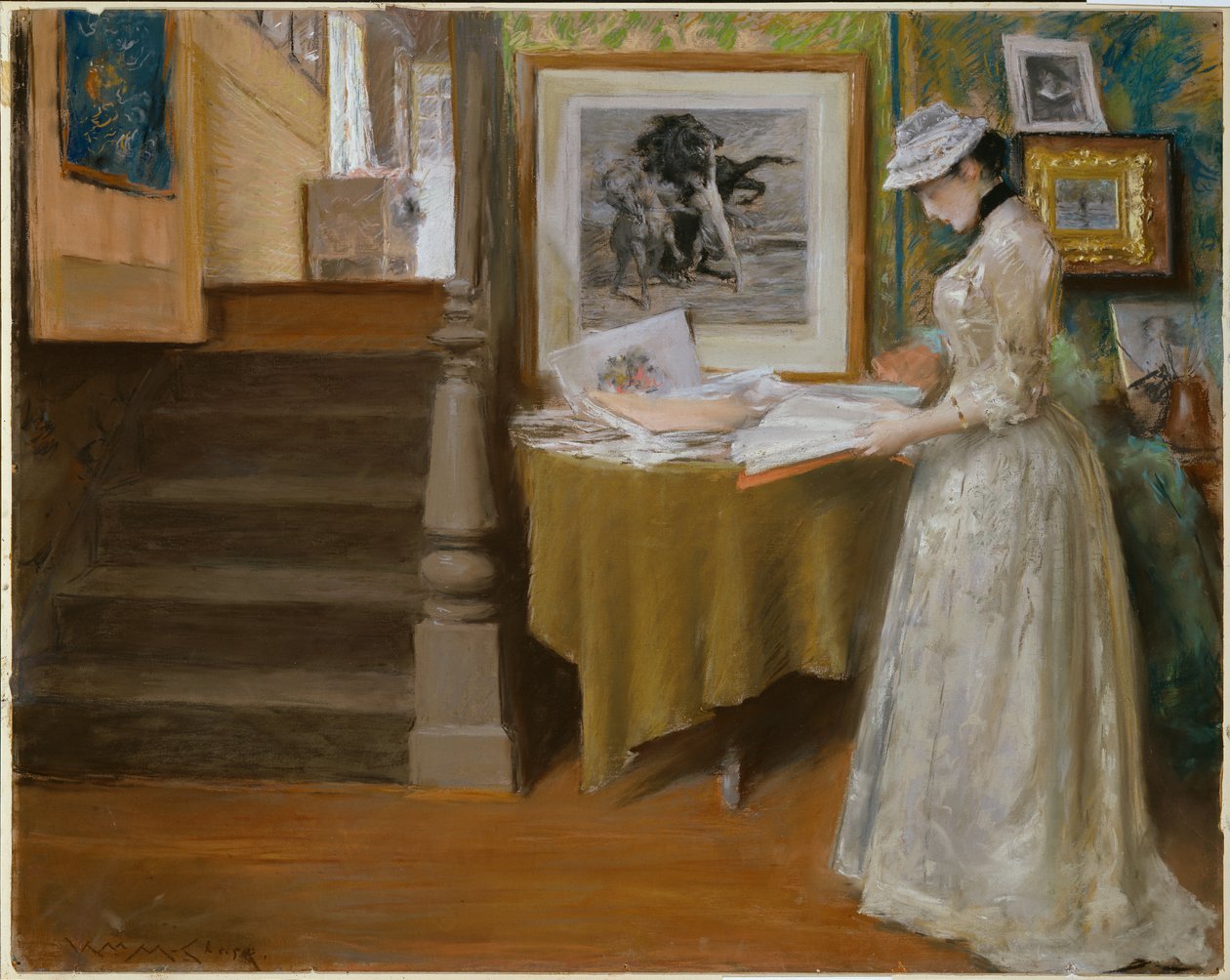 I ateljén, ca 1892-93 (pastell på kartong) av William Merritt Chase