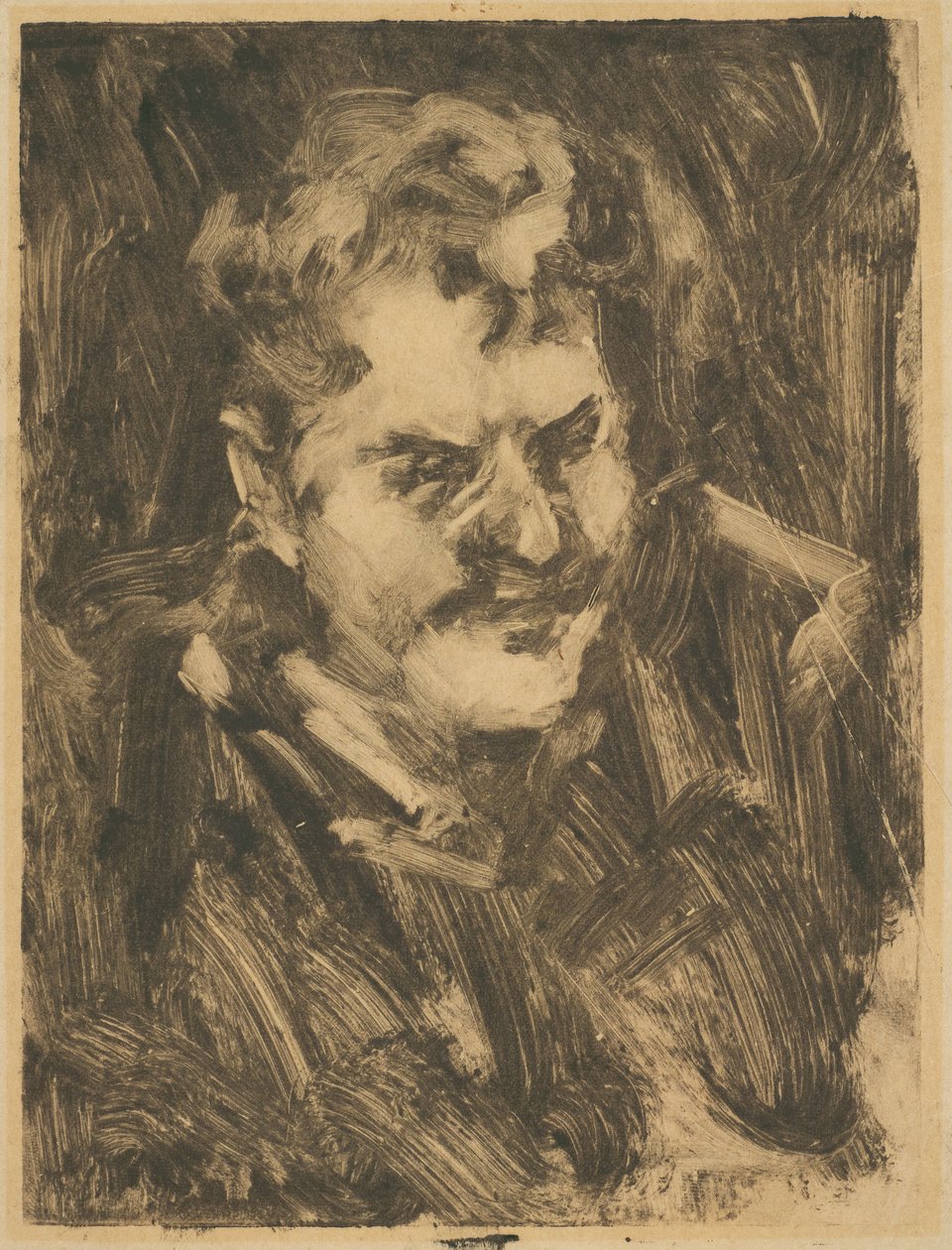 Porträtt av en man (Frank Duveneck?) av William Merritt Chase