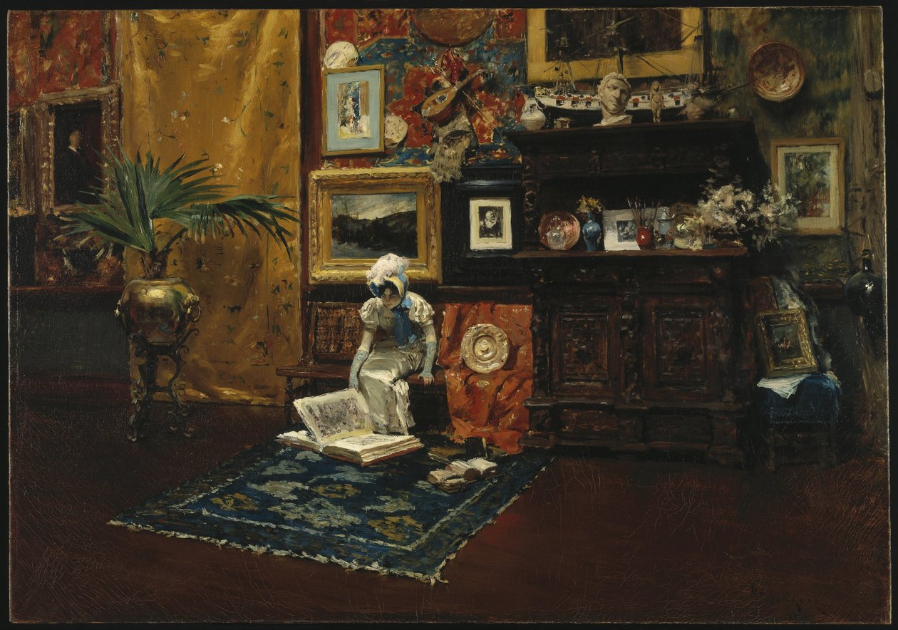 Ateljéinteriör av William Merritt Chase