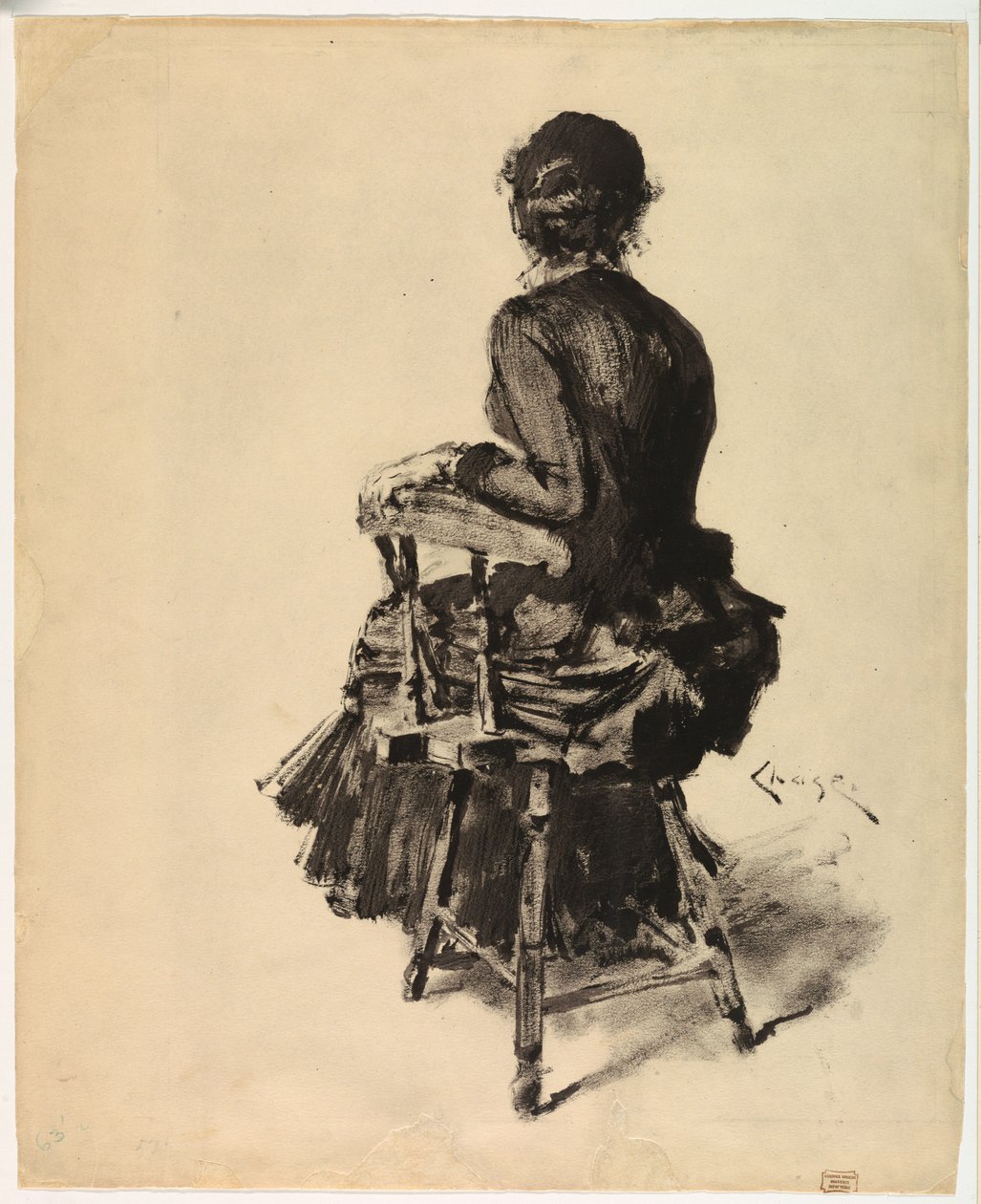 Sittande kvinna av William Merritt Chase