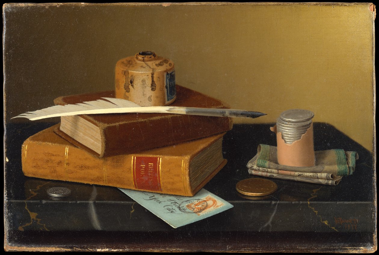 Bankirens bord av William Michael Harnett