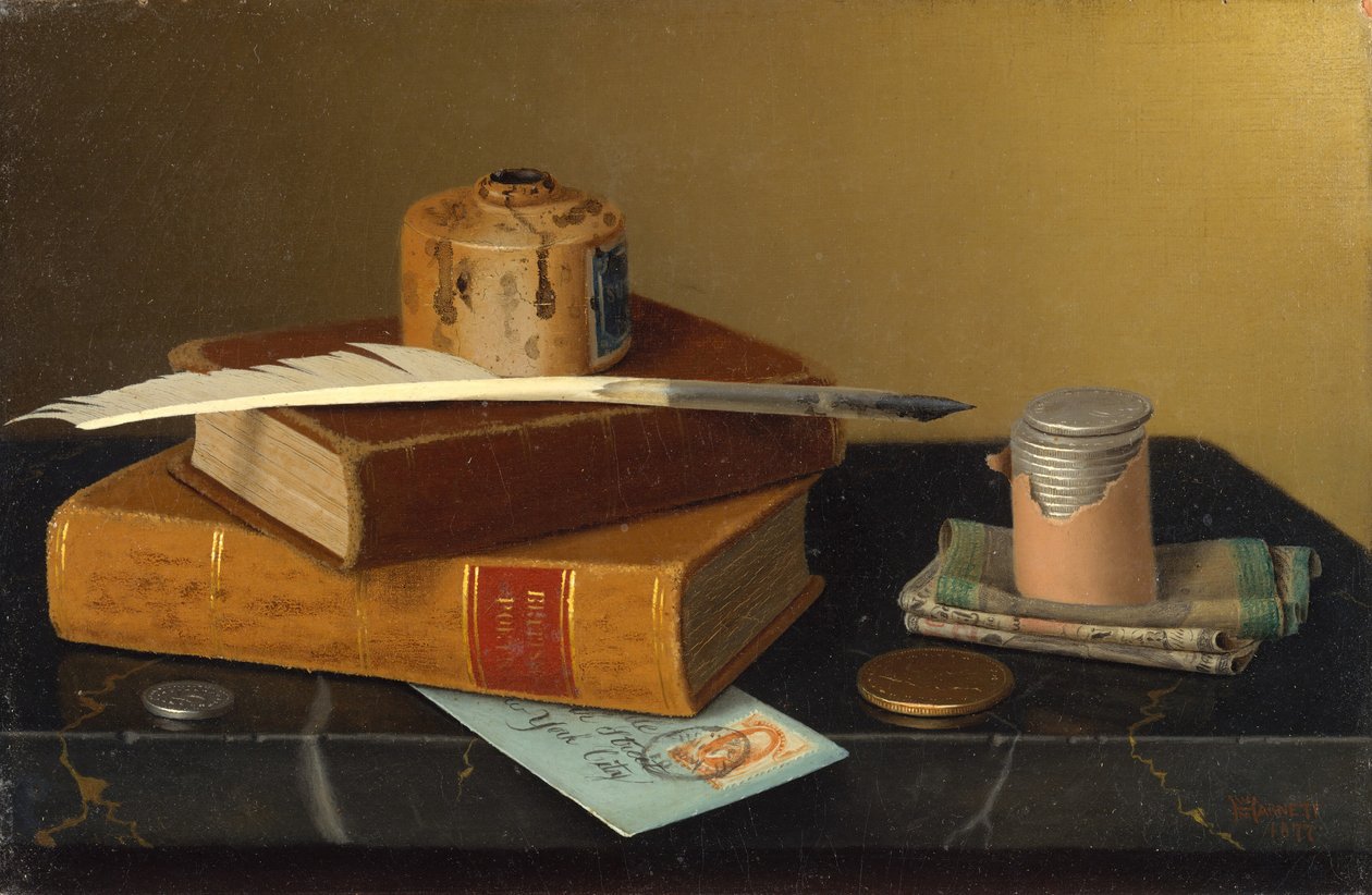 The Bankers Table, 1877. av William Michael Harnett