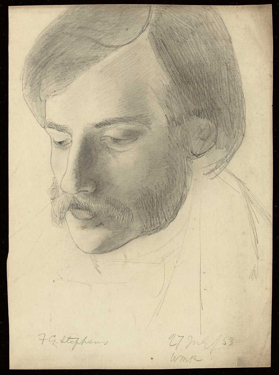Porträtt av Frederick George Stephens, 1853 av William Michael Rossetti