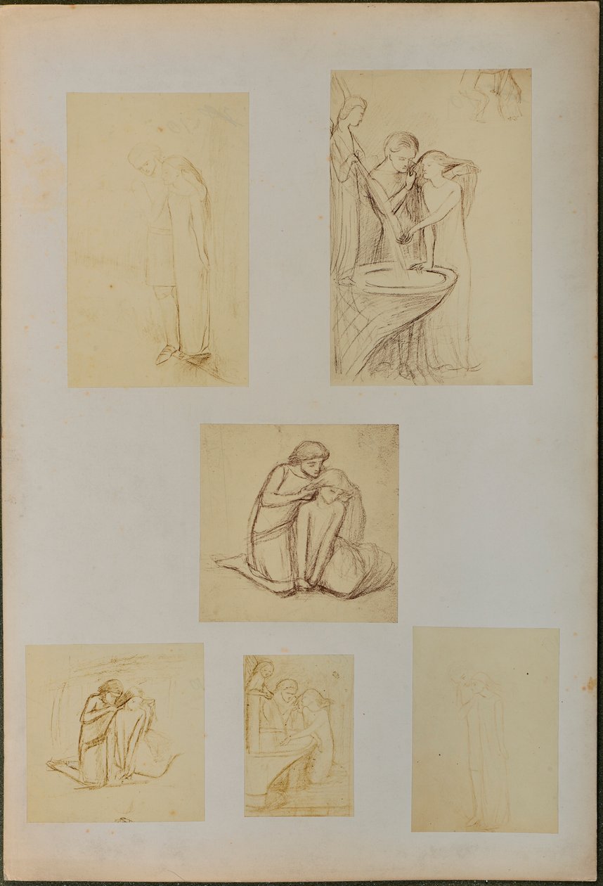 Studier till "La Belle Dame Sans Merci av William Michael Rossetti
