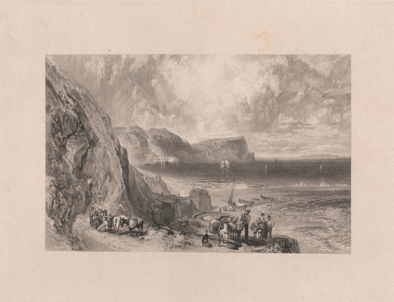 Clovelly Bay och Lundy Island av William Miller