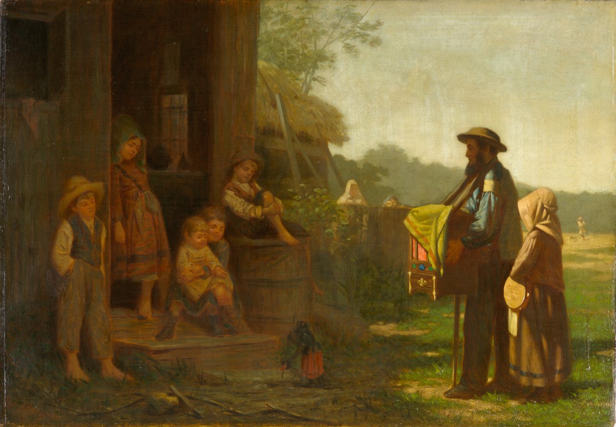 The Organ grinder, ca 1865-75 (olja på duk) av William Morgan