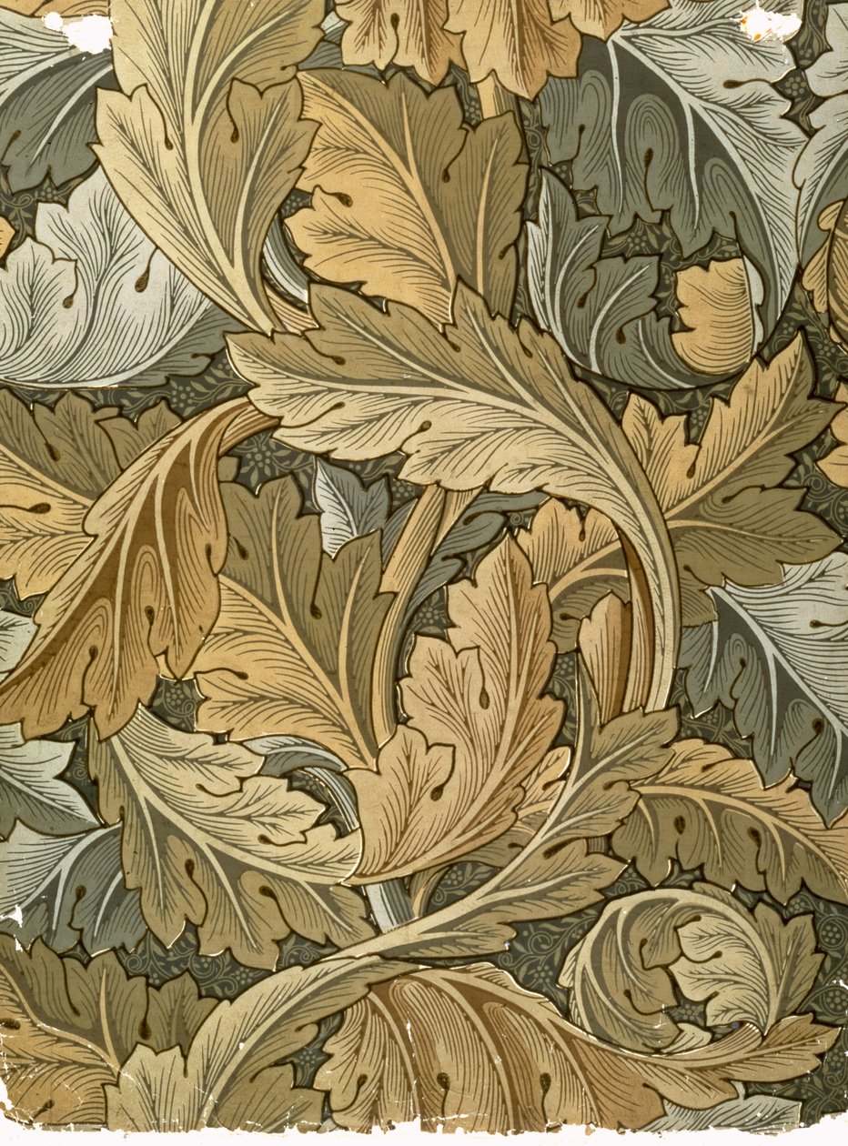 Acanthus tapet, designad av William Morris (1834-96), 1875 av William Morris