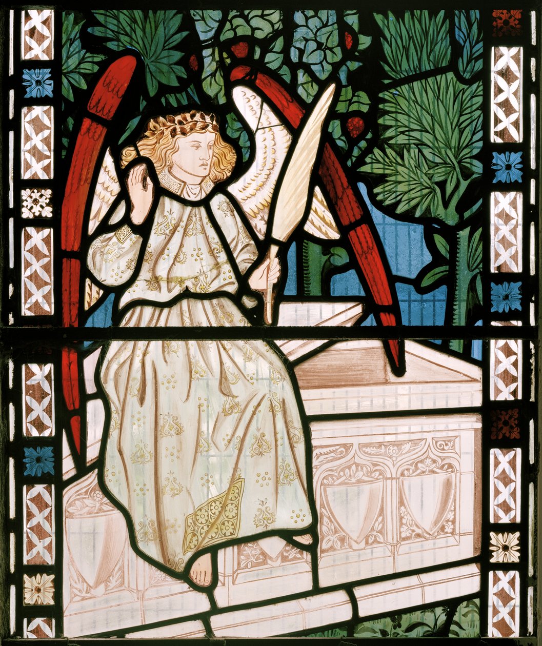 Angel, 1862 (målat glas) av William Morris