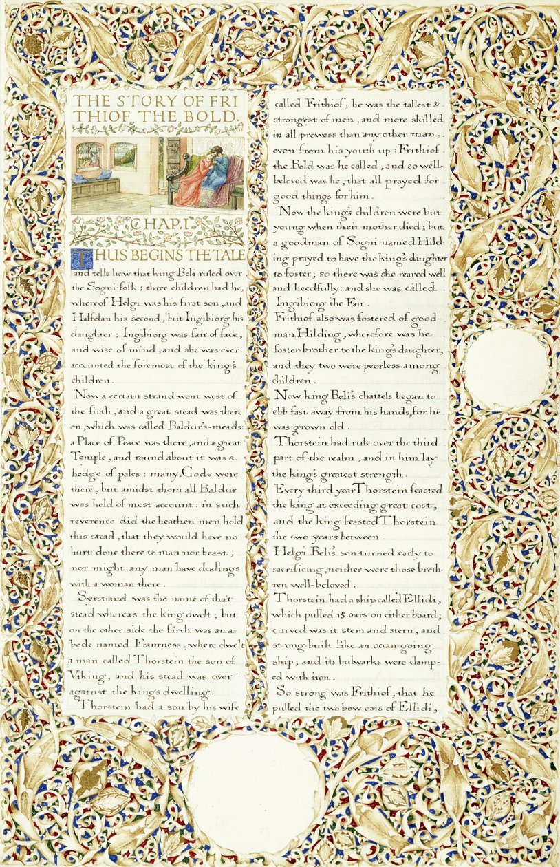 Kalligrafiskt och belyst manuskript, c.1871-1873 av William Morris