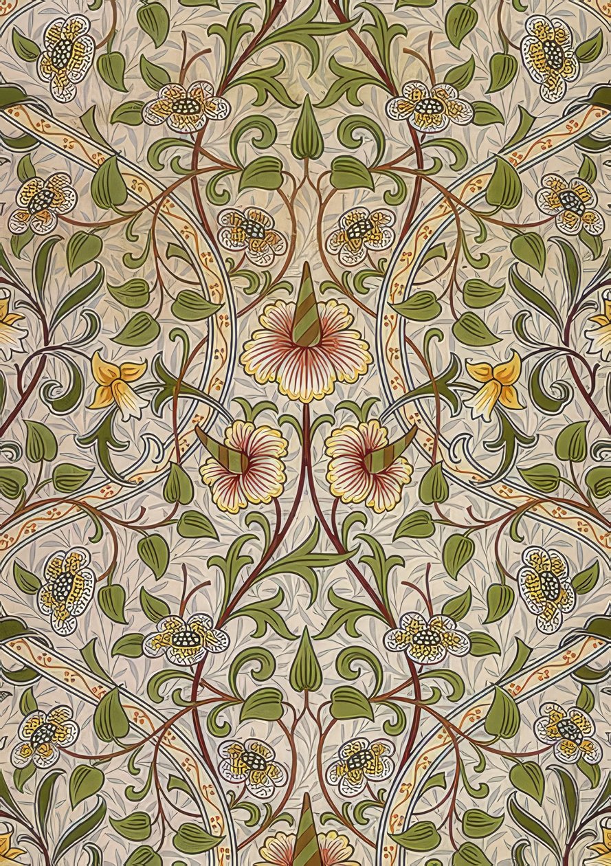 Dekorationsstoff. 1876-90 av William Morris