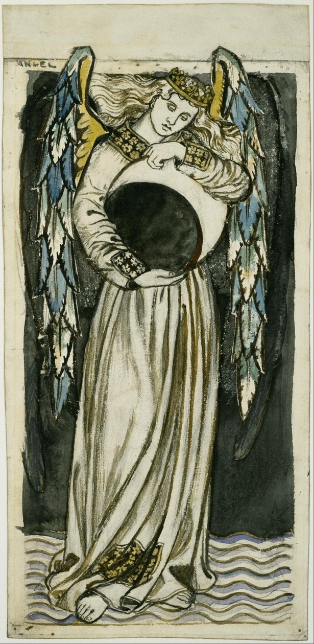Nattängel som håller en avtagande måne av William Morris