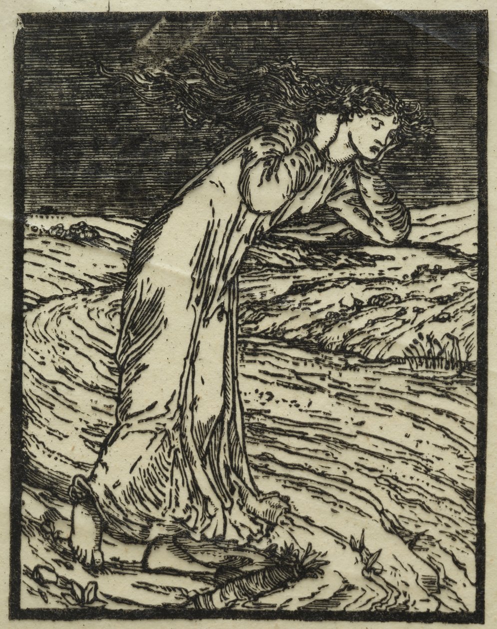Psyche kastar sig i floden av William Morris
