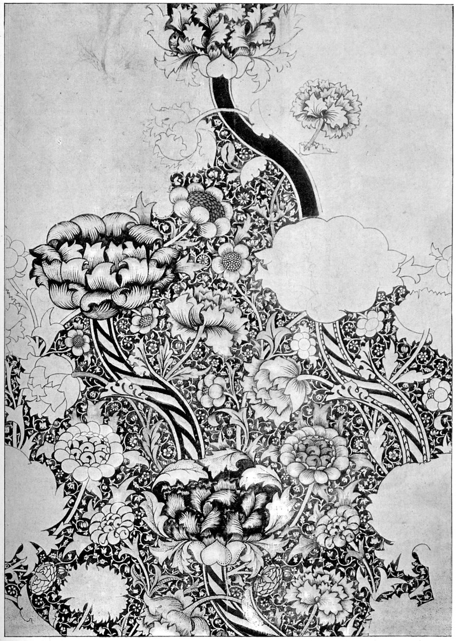 Wandle-mönstret tryckt på bomull, 1884 1934. av William Morris