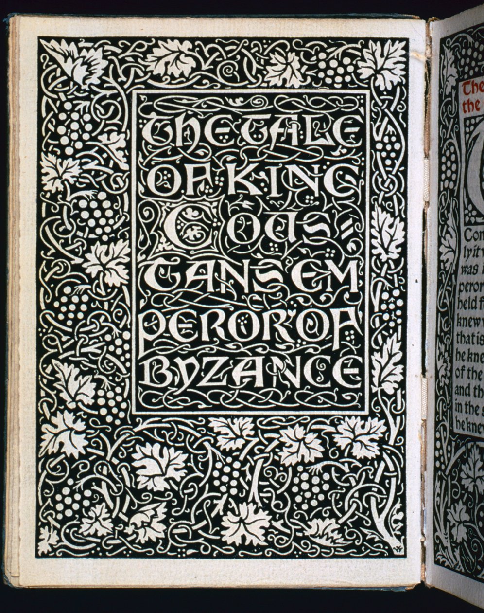 Titelsida från The Tale of the Emperor, 1894 av William Morris