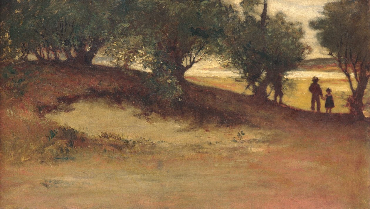 Sandbank med pilar, magnolia av William Morris Hunt