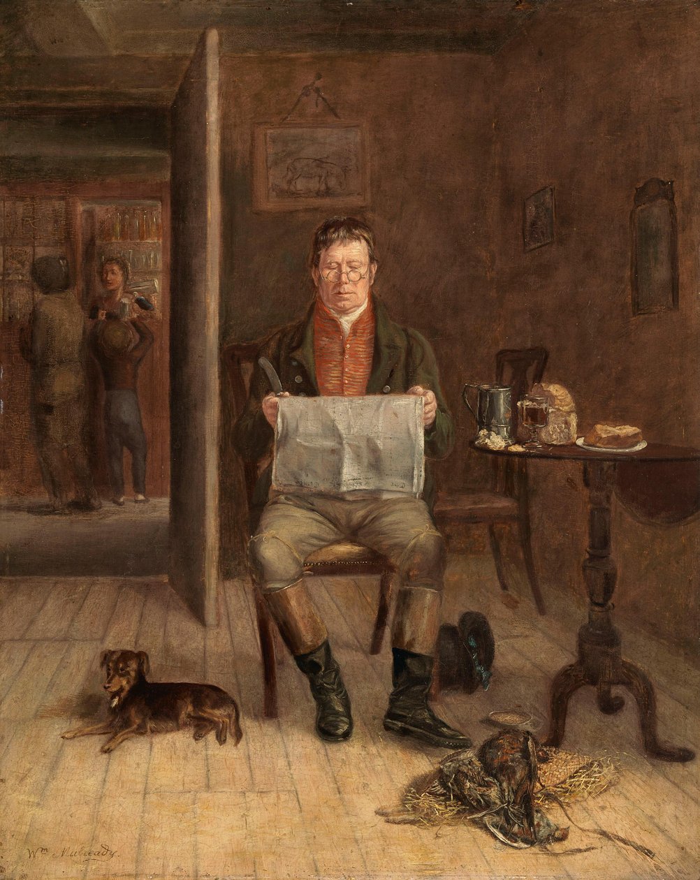 En väpnare på en taverna av William Mulready