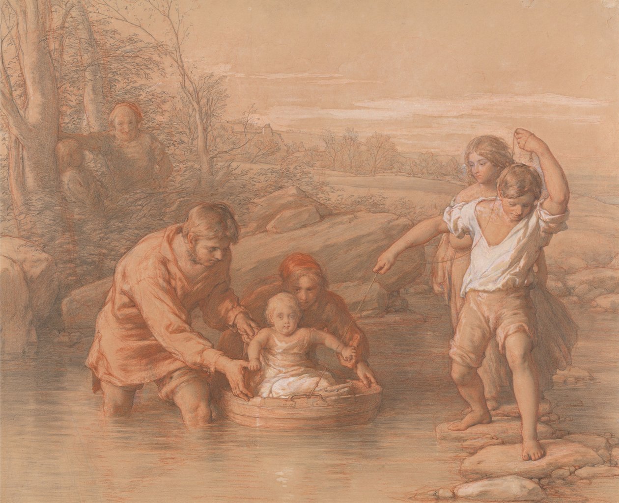 Teckning till Den första resan av William Mulready