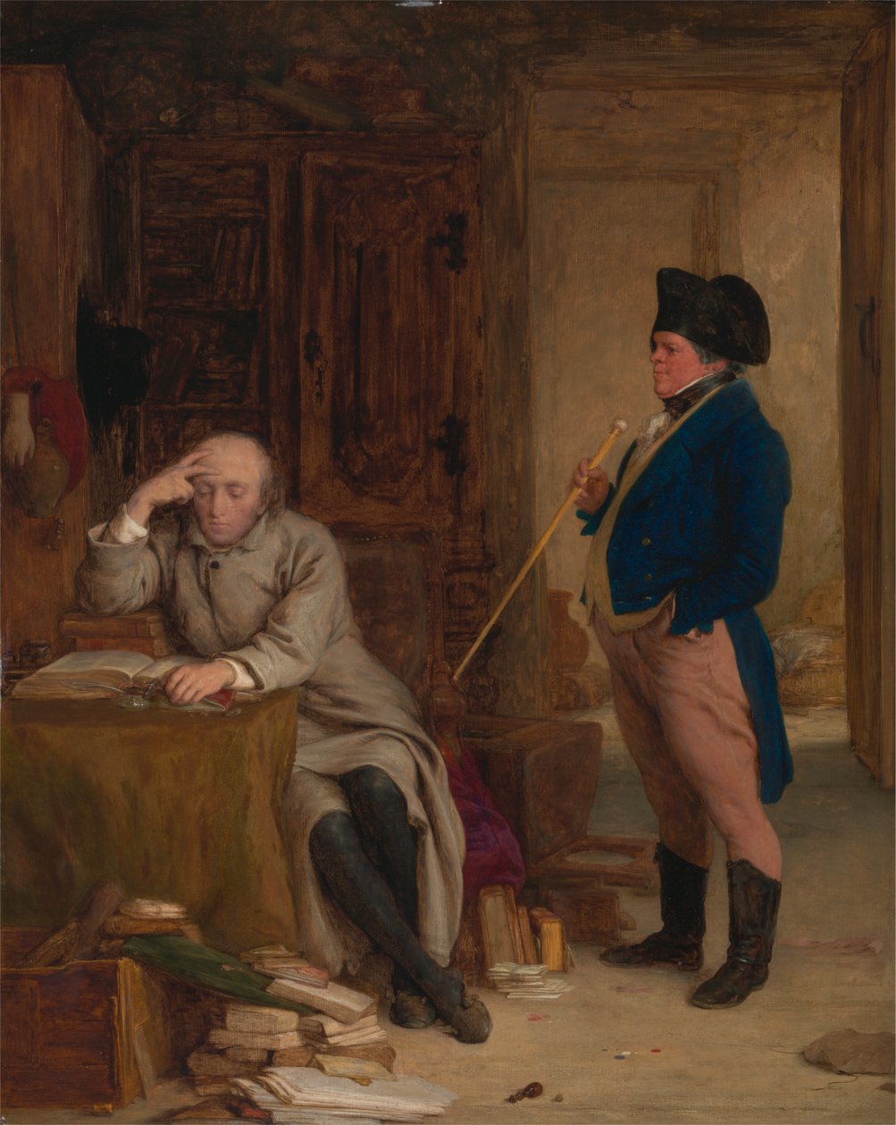 Mr. Peregrine Touchwood bryter in på pastor Josiah Cargill av William Mulready