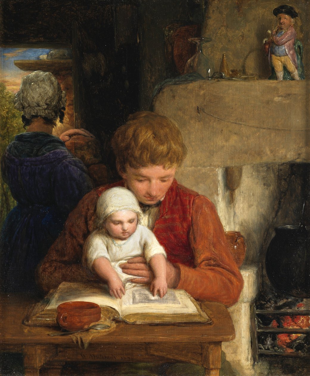 Rustik lycka, eller far och barn, 1828 av William Mulready