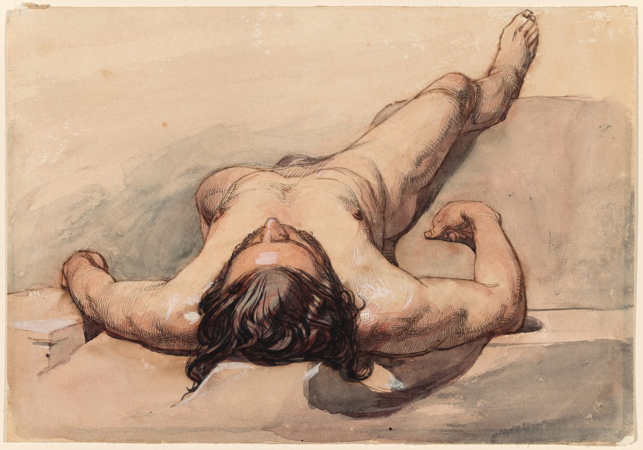Studie av manlig nakenmodell av William Mulready