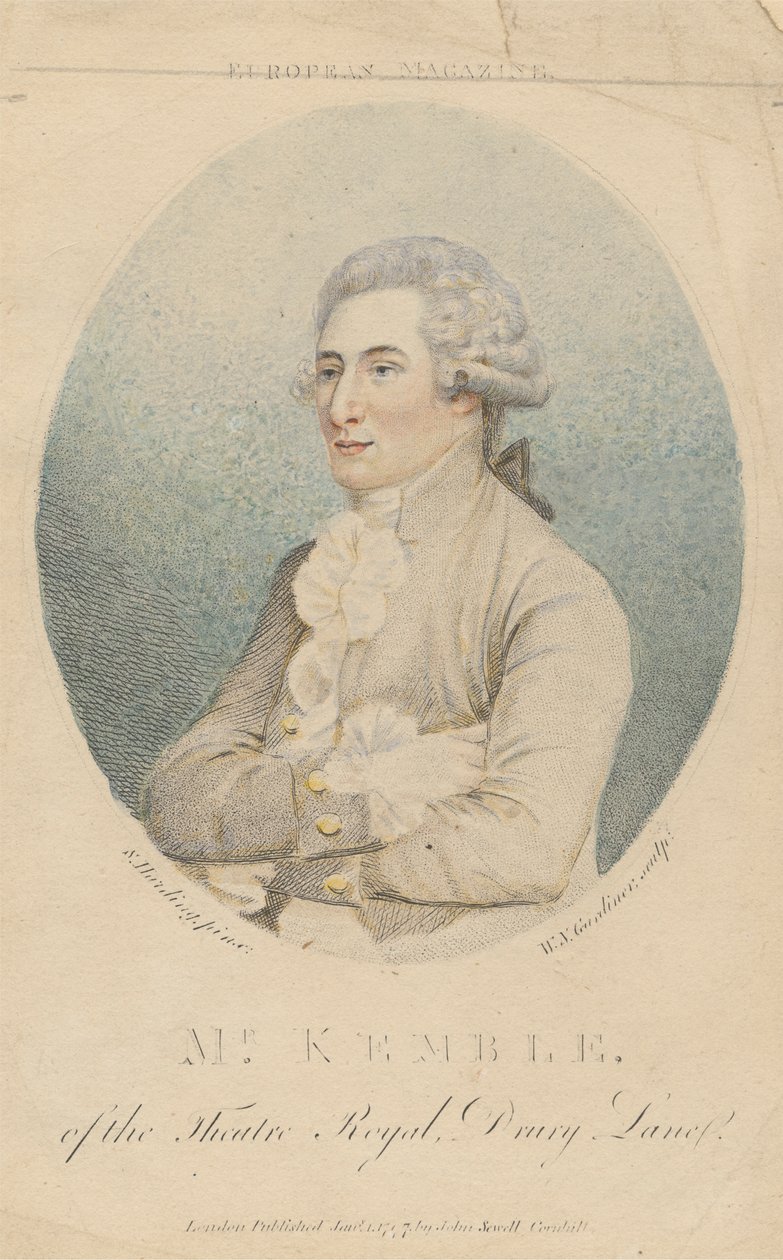 Mr Kemble, från Theatre Royal, Drury Lane av William Nelson Gardiner
