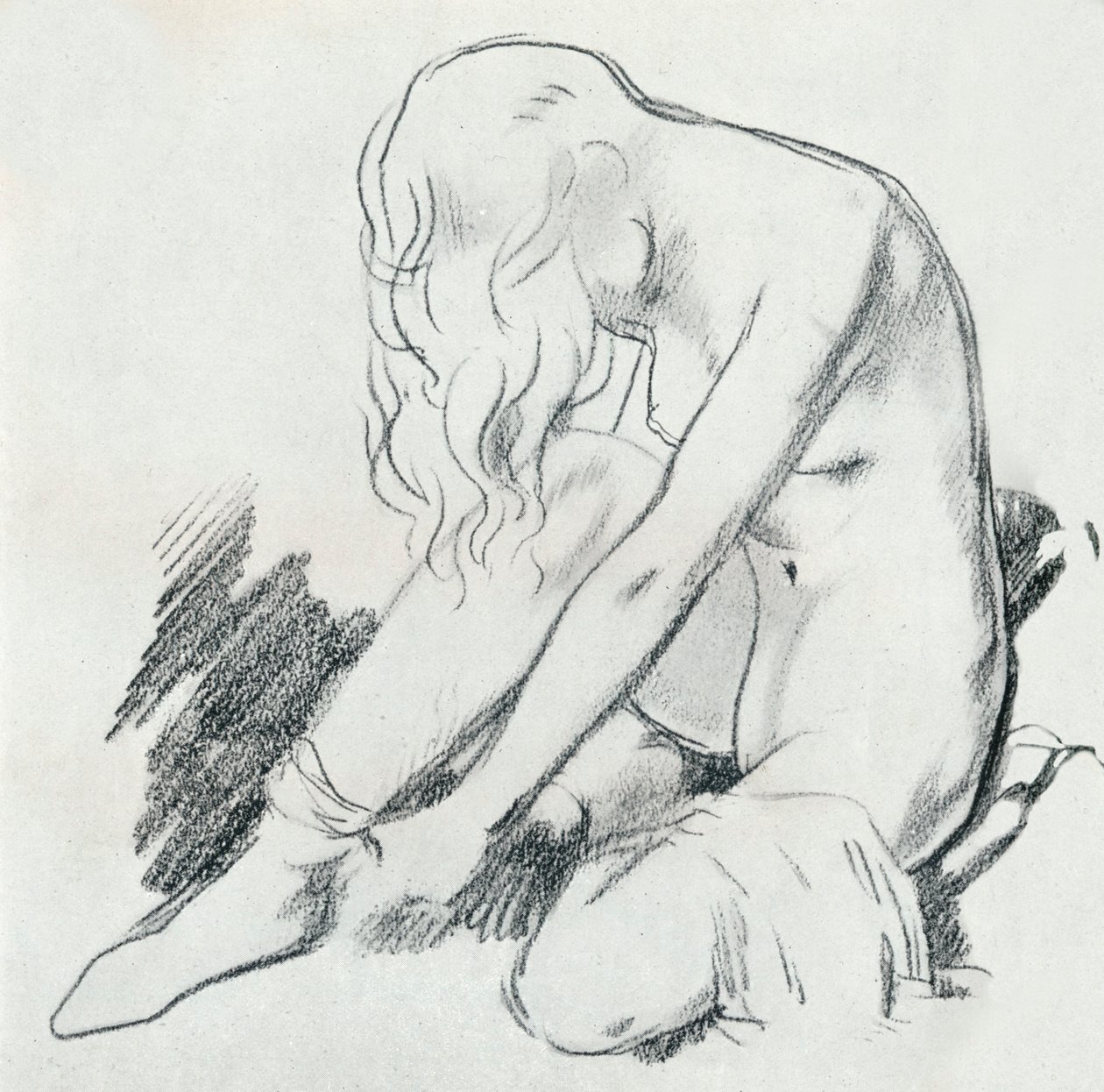 En figurstudie, c1900-talet 1932 av William Newenham Montague Orpen