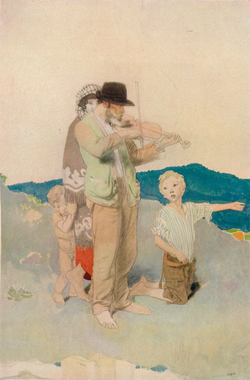 Spelmannen, Study for Central Group in the Wayside Wedding, c1923 av William Newenham Montague Orpen