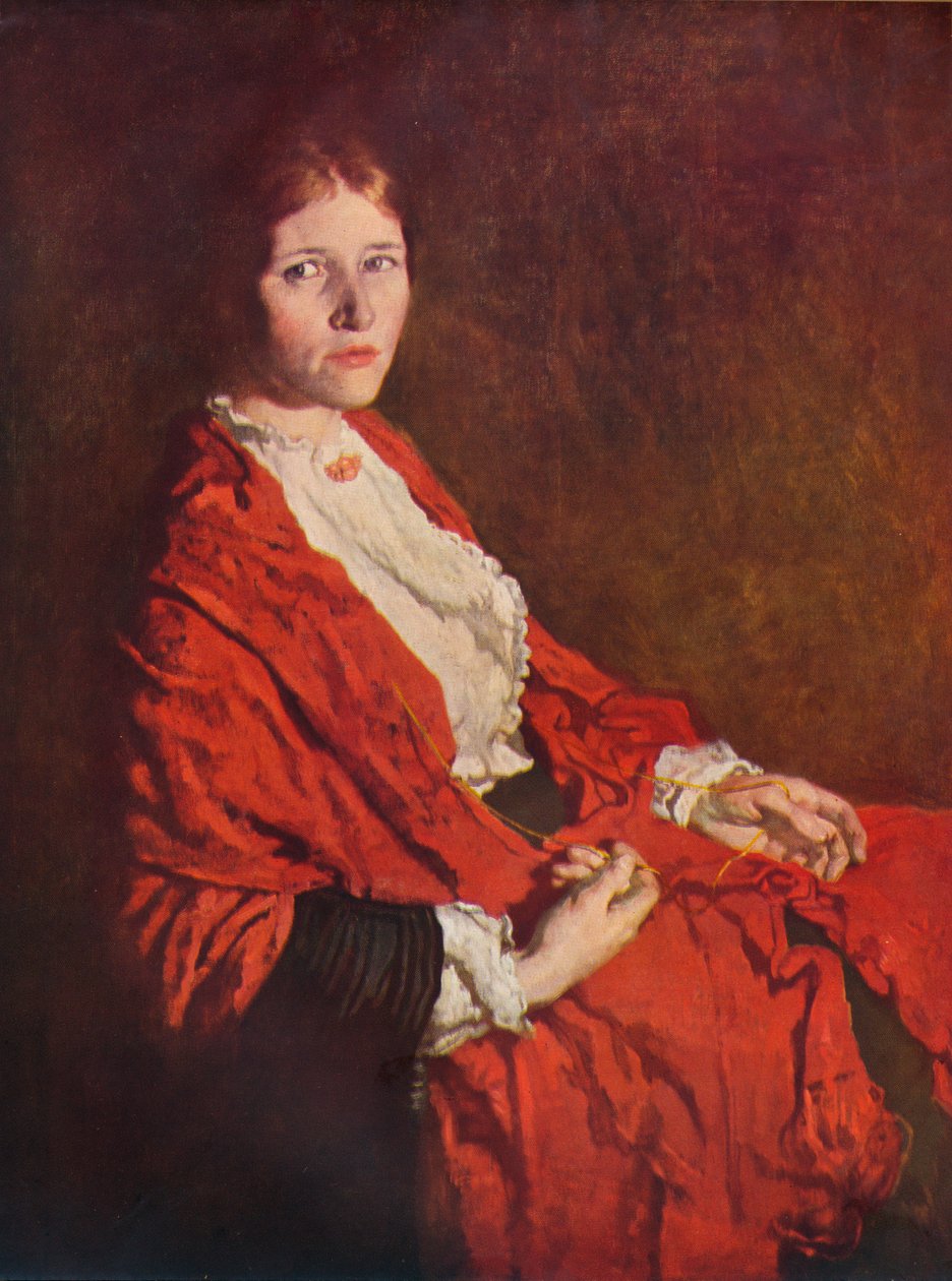 Den röda halsduken, 1935 av William Newenham Montague Orpen