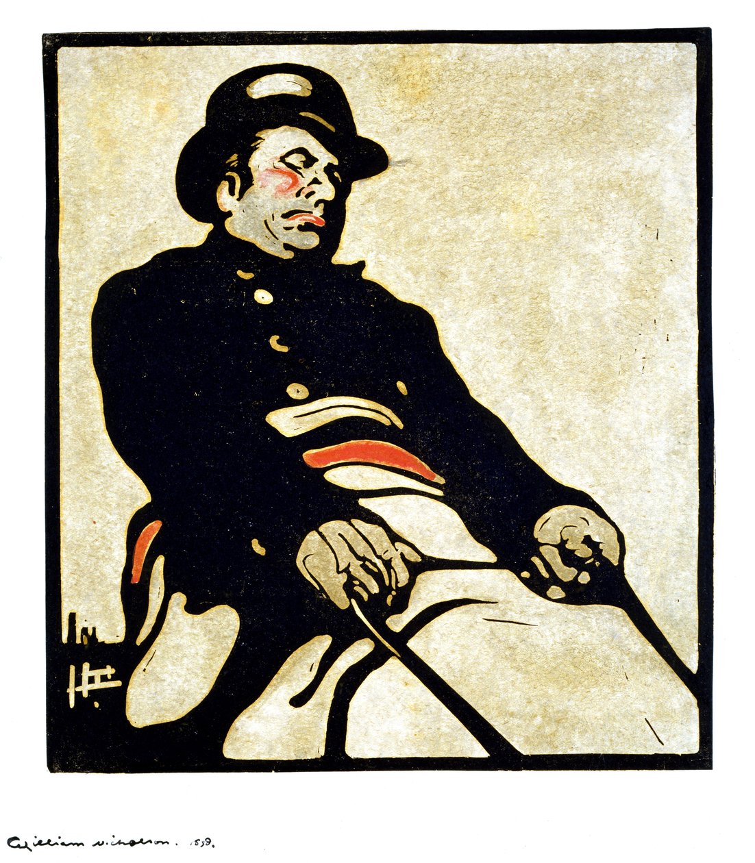En bussförare i Knightsbridge Road av William Nicholson
