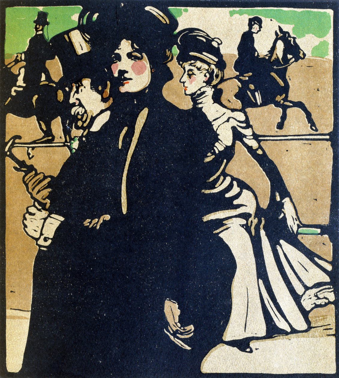 A Day at the Races, illustration från "London Types", publicerad av William Heinemann av William Nicholson