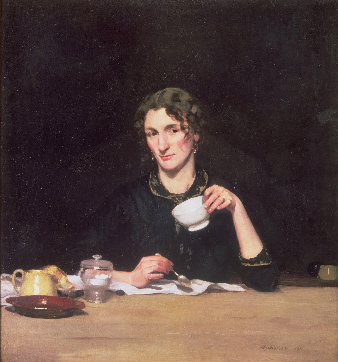 A Lady at Breakfast eller Le Dejeuner de Marie av William Nicholson