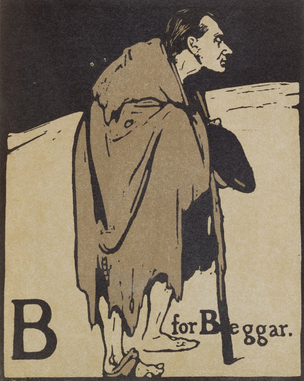 B for Beggar, illustration från 