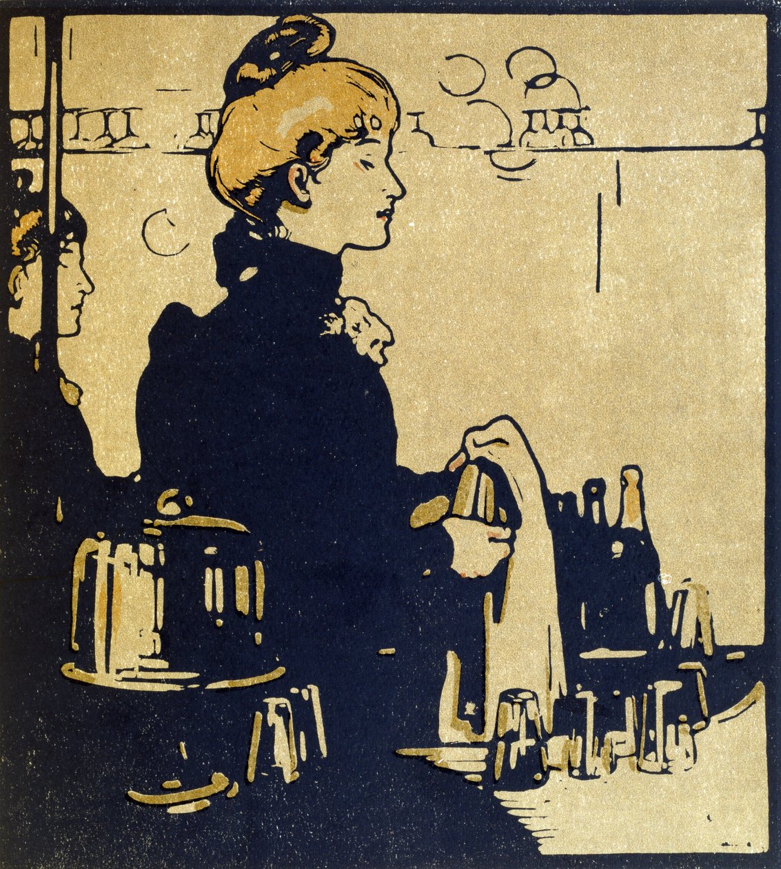Barmaid, illustration från 