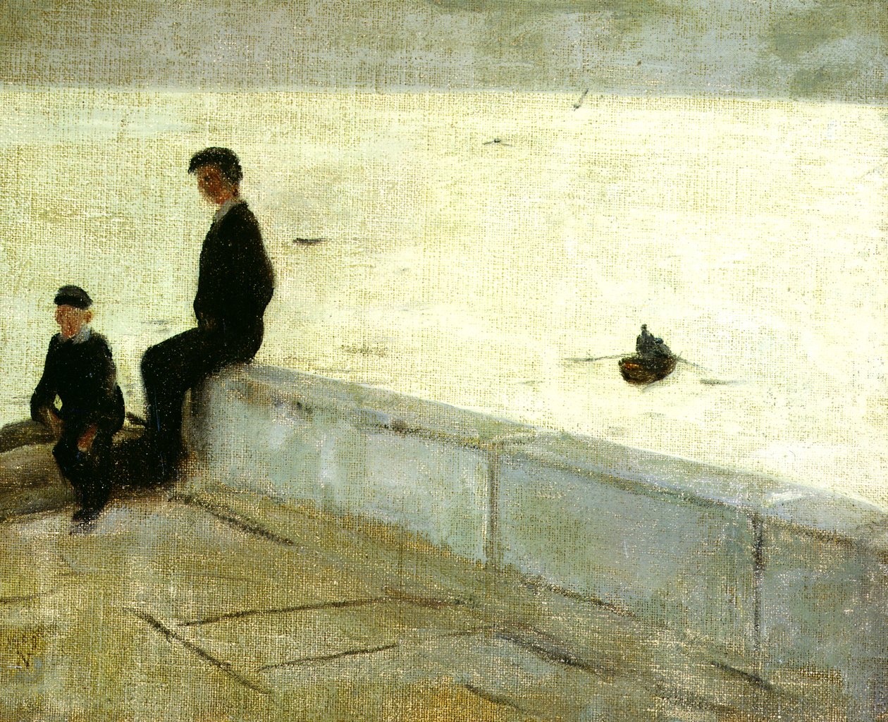 Pojkar på en pir av William Nicholson