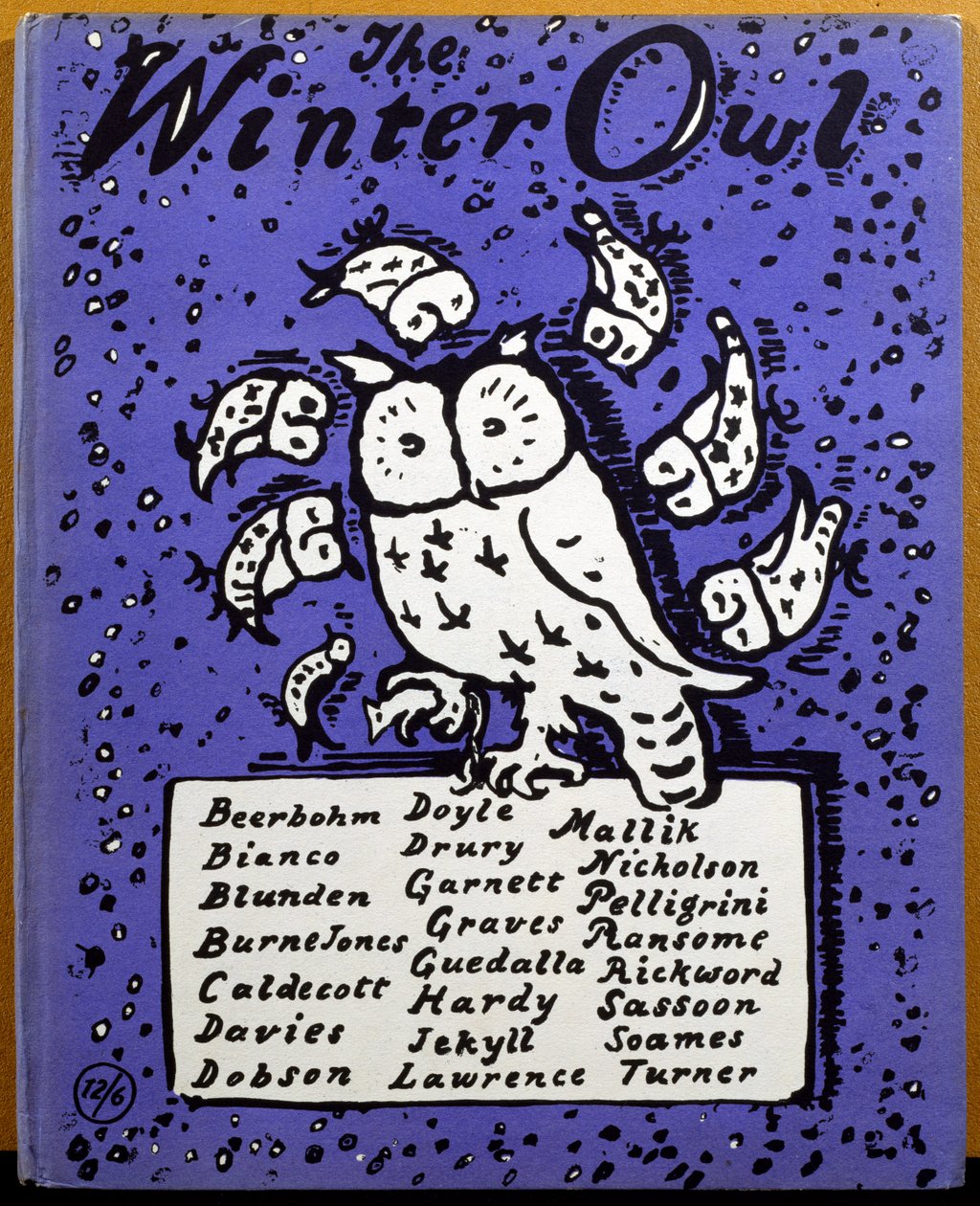 Omslag till "The Winter Owl", utgiven av Cecil Palmer, London av William Nicholson