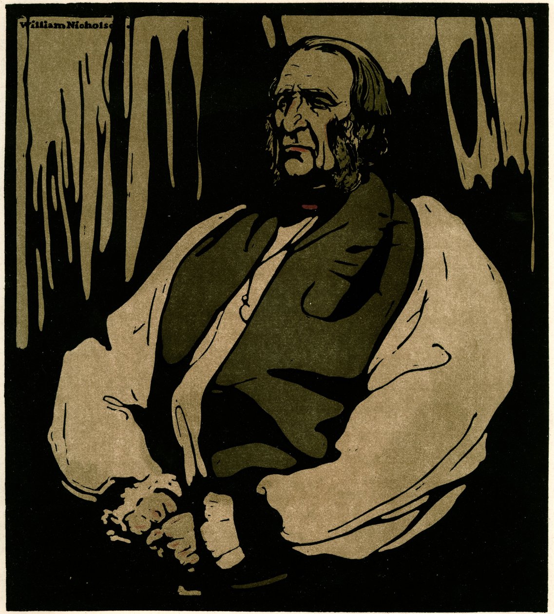 Dr Temple, ärkebiskopen av Canterbury, ca 1898 (chromolitho) av William Nicholson