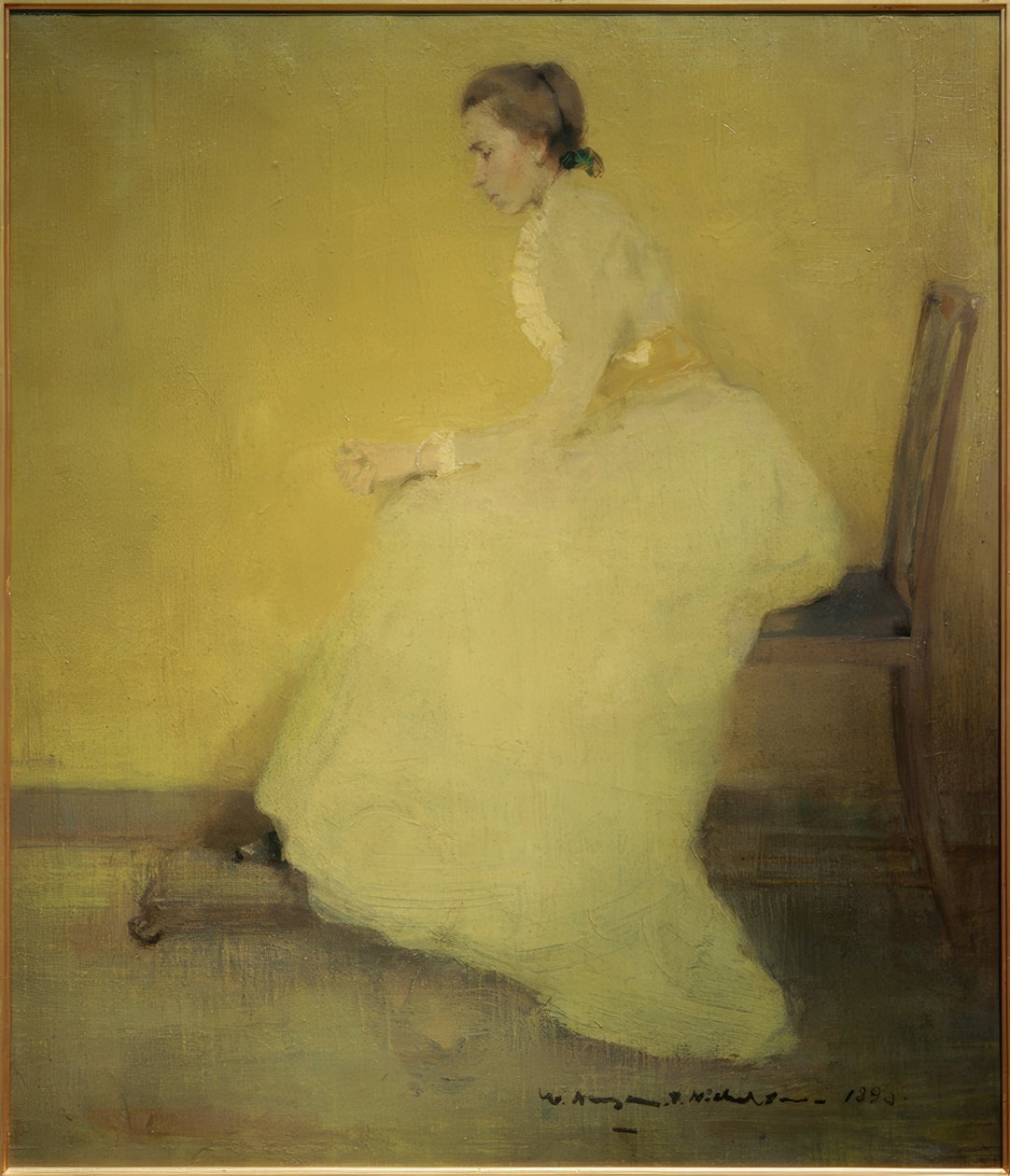Kvinna i gult av William Nicholson