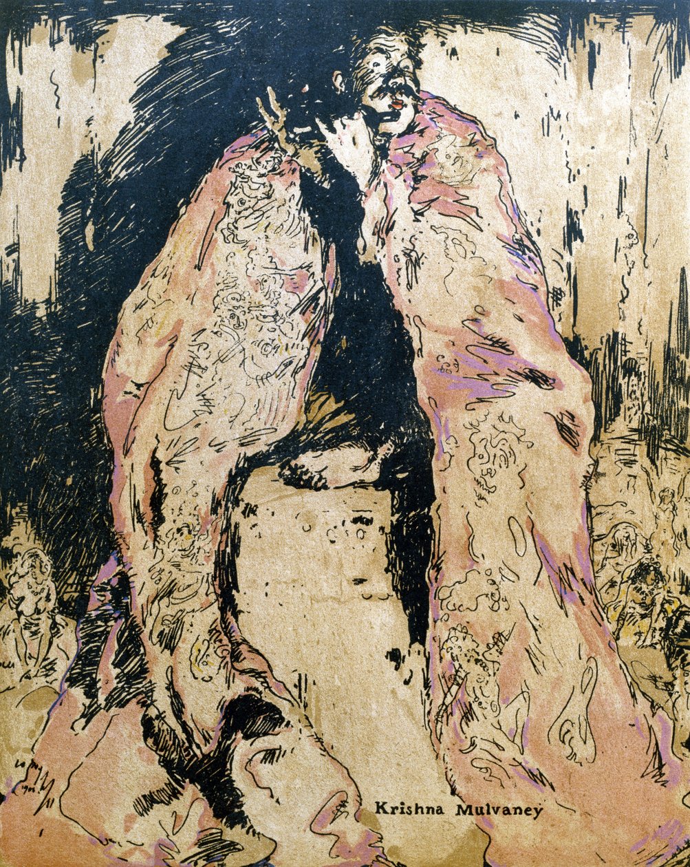 Krishna Mulvaney, illustration från "Characters of Romance", publicerad första gången 1900 (färg litho) av William Nicholson