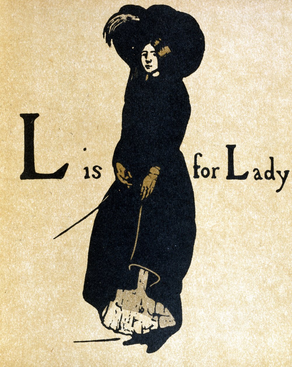 L är för Lady, illustration från 